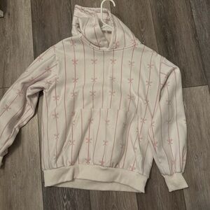 Altar'd State Pink and White Cowl Neck Jacket Cozy Knit